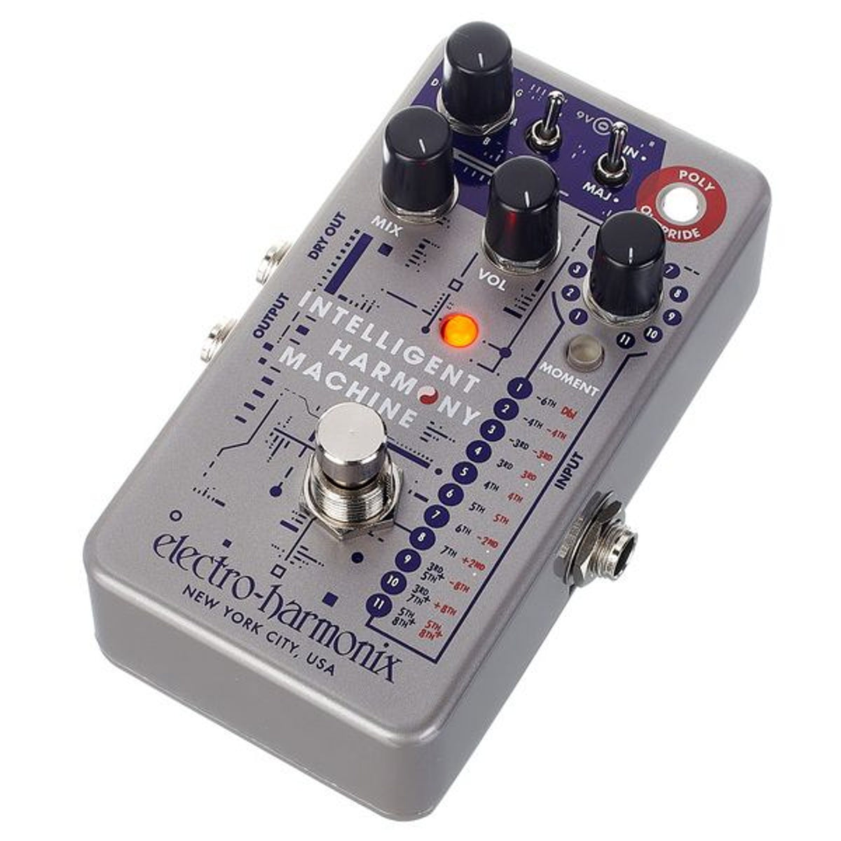 Electro-Harmonix Intelligent Harmony Machine (IHM) advanced pitch-shifting guitar pedal.
