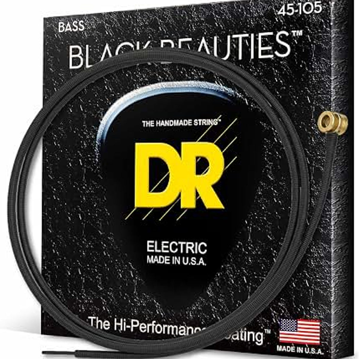 DR Black Beauties Bass Strings 45-105 Black Colored