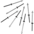 PDP 12-24 Tension Rods 100mm Chrome, Pack of 8