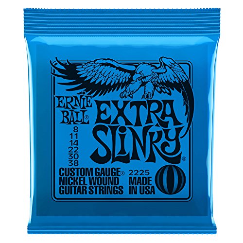Ernie Ball Extra Slinky Electric Guitar Strings .008-.038 Nickel 2225