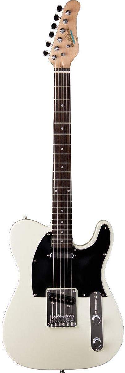 Oscar Schmidt "Tele" type electric 6 string guitar, OS-LT-IV-a-U in Ivory color.