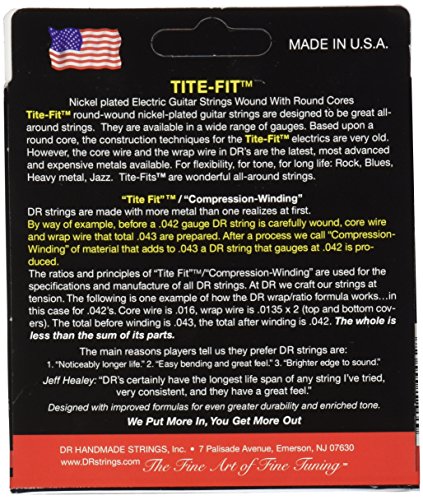 DR TITE-FIT Nickel Plated Electric Guitar Strings