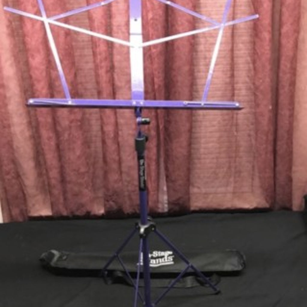 On-Stage Compact Sheet Music Stand with Bag, Purple
