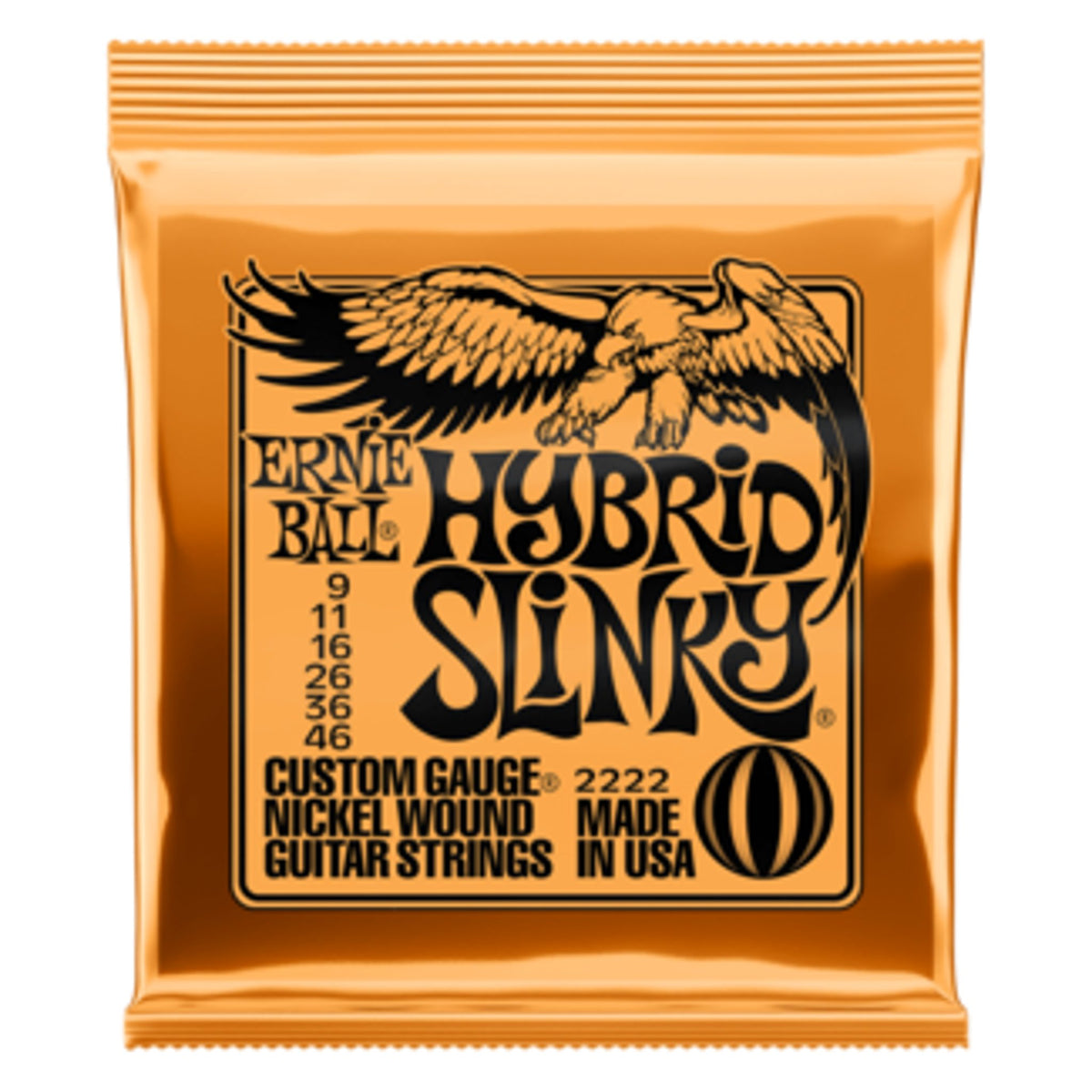 Ernie Ball Hybrid Slinky 2222 Electric Guitar Strings .009-.046