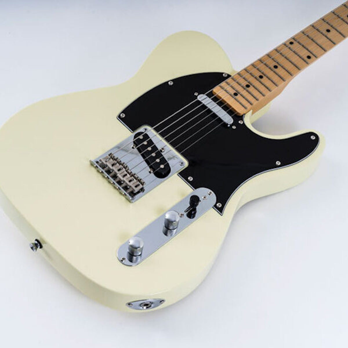 Oscar Schmidt "Tele" type electric 6 string guitar, OS-LT-IV-a-U in Ivory color.