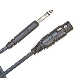 D'Addario 25ft Classic Series Unbalanced Microphone Cable XLR (mic side) to 1/4 inch PW-CGMIC-25