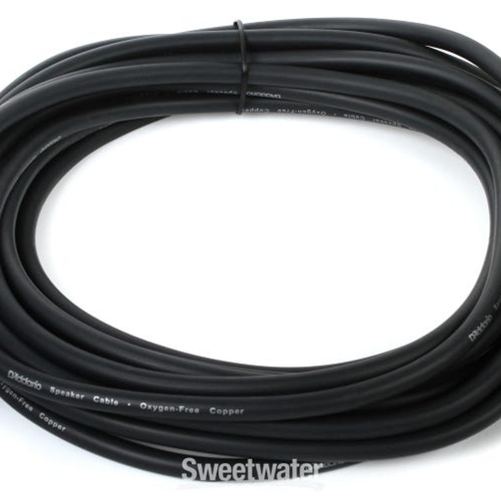 D'Addario Classic Series 25ft 1/4" Speaker Cable Black PW-CSPK-25