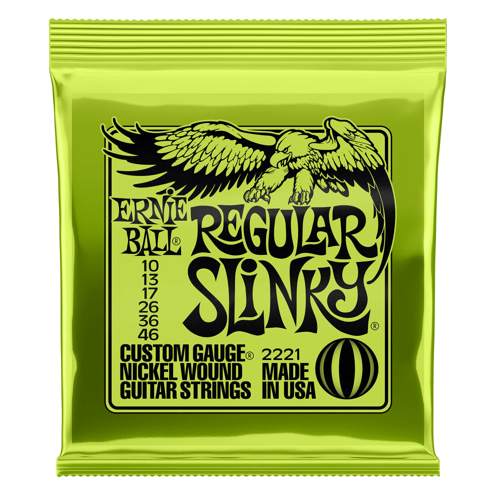 Ernie Ball Regular Slinky Electric Guitar Strings Gauge 10-46. 2221