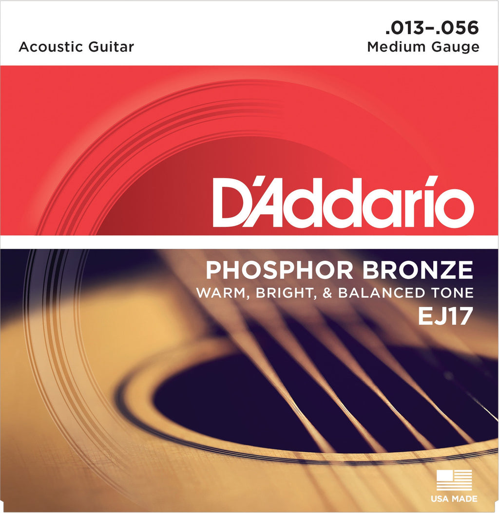 D'Addario EJ17 Phosphor Bronze Acoustic Strings Medium .013-.056