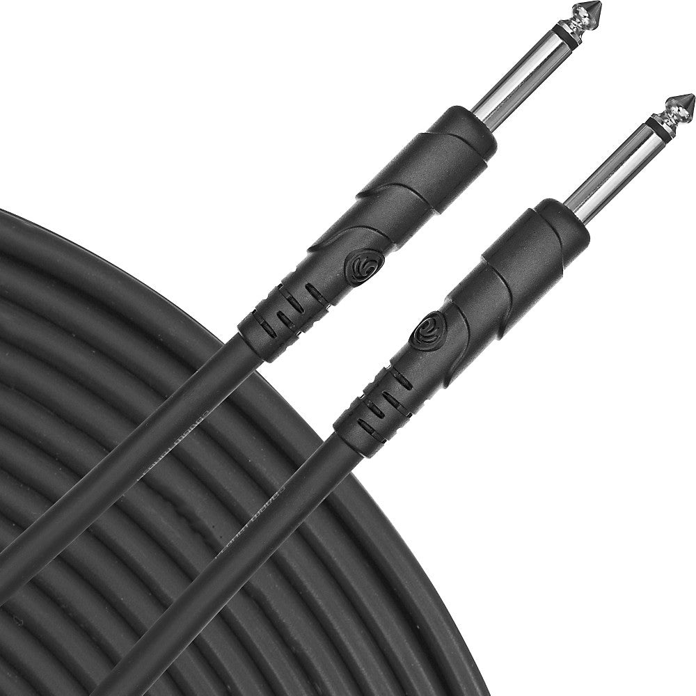 D'Addario Classic Series 25ft 1/4" Speaker Cable Black PW-CSPK-25