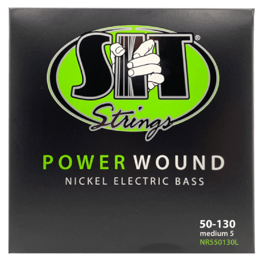 SIT Nickel Power Wound 5-String Medium Guitar Strings - for 5 string Steinberger-type bass