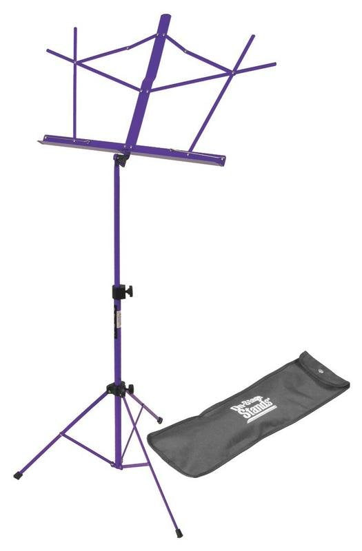 On-Stage Compact Sheet Music Stand with Bag, Purple