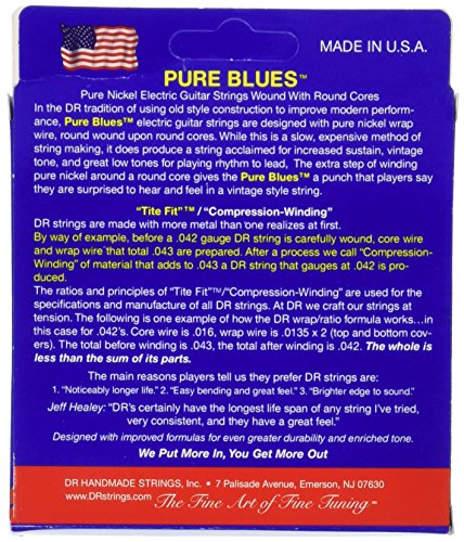 DR Pure Blues Nickel Light Electric Guitar Strings PHR9
