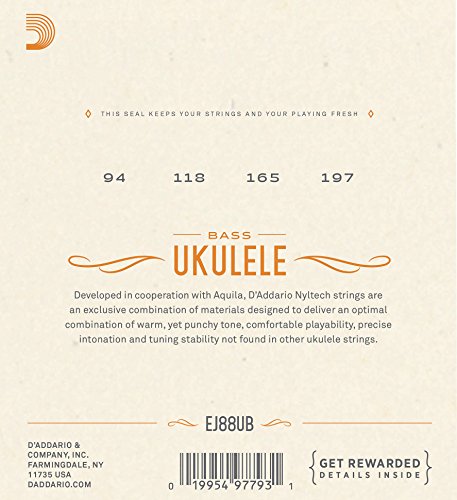 D'Addario EJ88UB Nyltech Ukulele Bass Strings