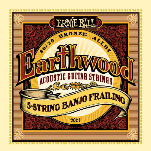 Ernie Ball Earthwood 5-String Banjo Strings 80/20 Bronze Alloy [10-13-15-24-10]