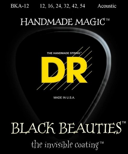 DR Black Beauties Light 12-54 Coated Guitar Strings