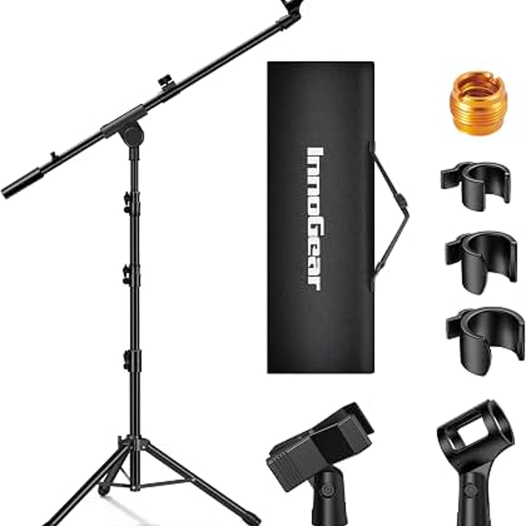 On-Stage MS9701B+ Heavy-Duty Euro Boom Mic Stand, Black