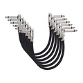 Guitar Patch Cable 6-Inch, Pack of 6, Black