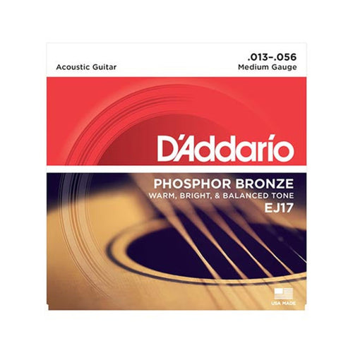 D'Addario EJ17 Phosphor Bronze Acoustic Strings Medium .013-.056