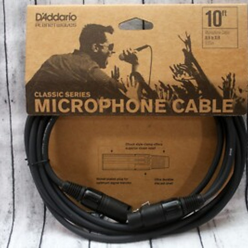 D'Addario Classic Series 10ft XLR Microphone/Powered Speaker Cable