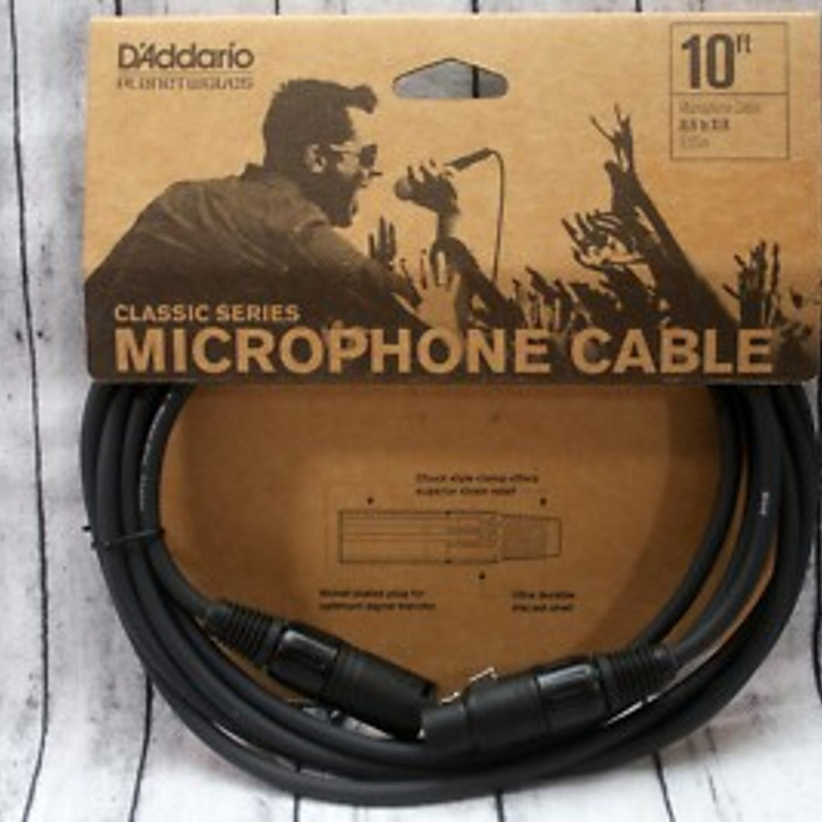 D'Addario Classic Series 10ft XLR Microphone/Powered Speaker Cable