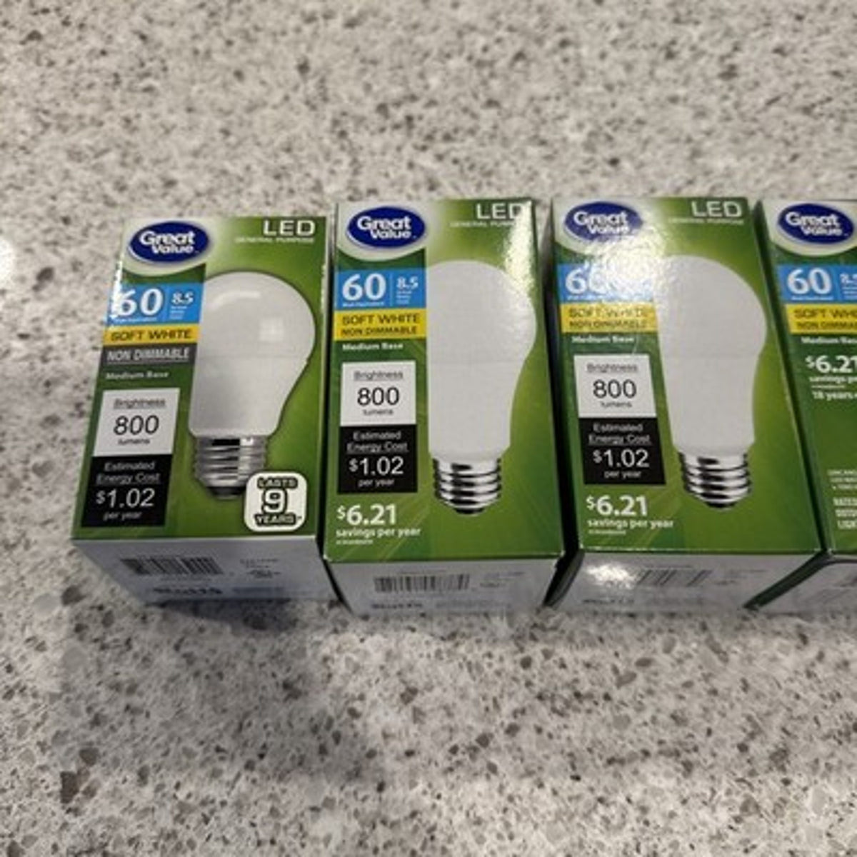Great Value 10W LED Floodlight Bulb, Green, Non-Dimmable - for PAR Can Lights