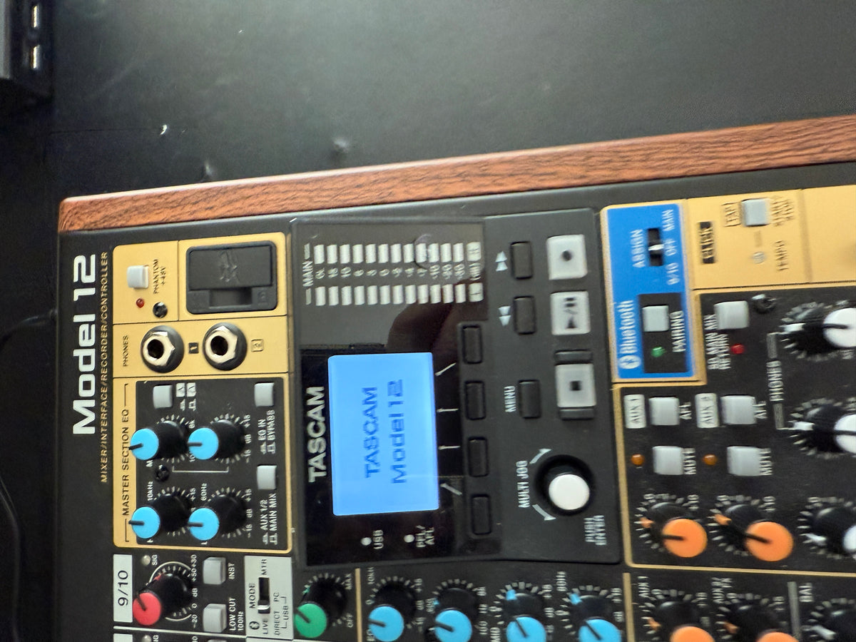 Tascam Model 12 All-In-One Production Mixer USB Audio Interface Multitrack Recorder - pre-owned.