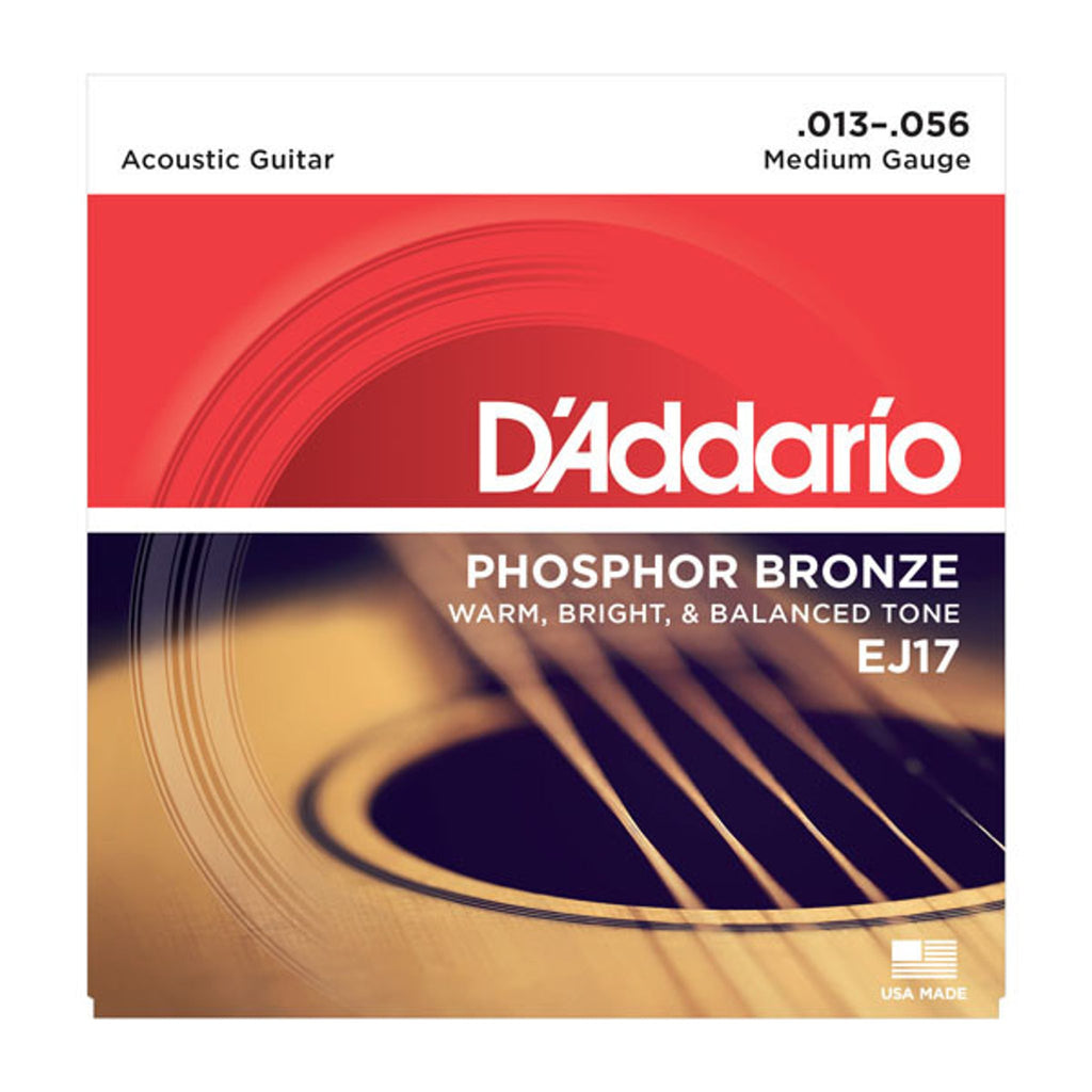 D'Addario EJ17 Phosphor Bronze Acoustic Strings Medium .013-.056