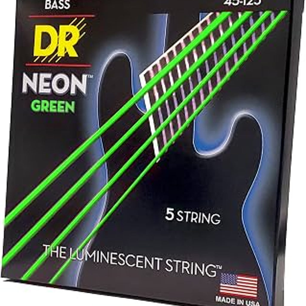 DR Hi-Def Neon Green Medium Bass Strings