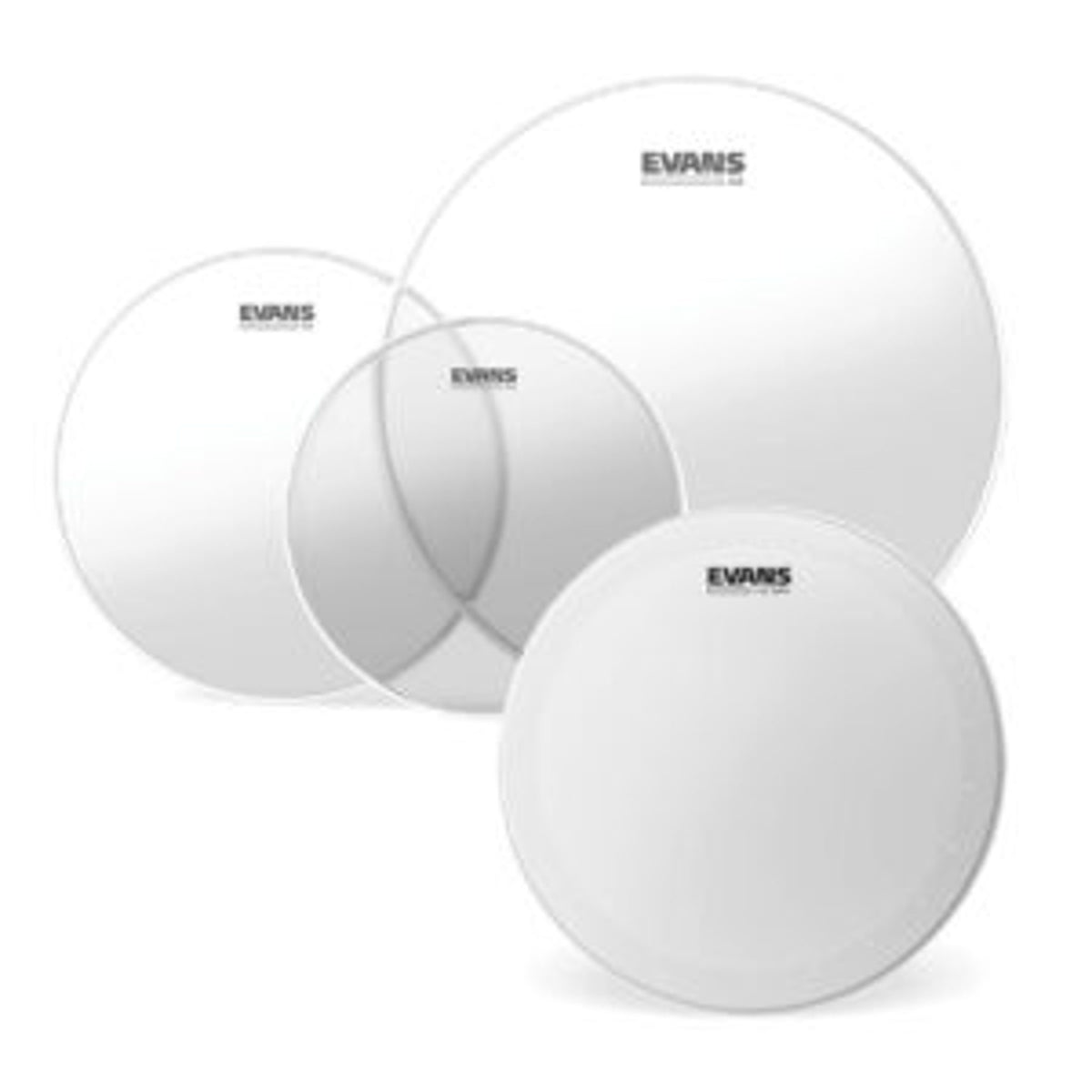 Evans EPP-G2HDD-R Clear Drumhead Size 10/12/16+14 4 Pack G2 CLEAR Rock Pack