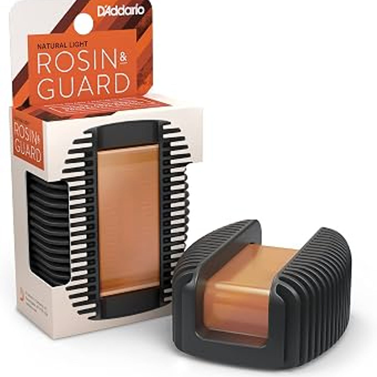 D'Addario Light Bow Rosin Natural Rosin Guard