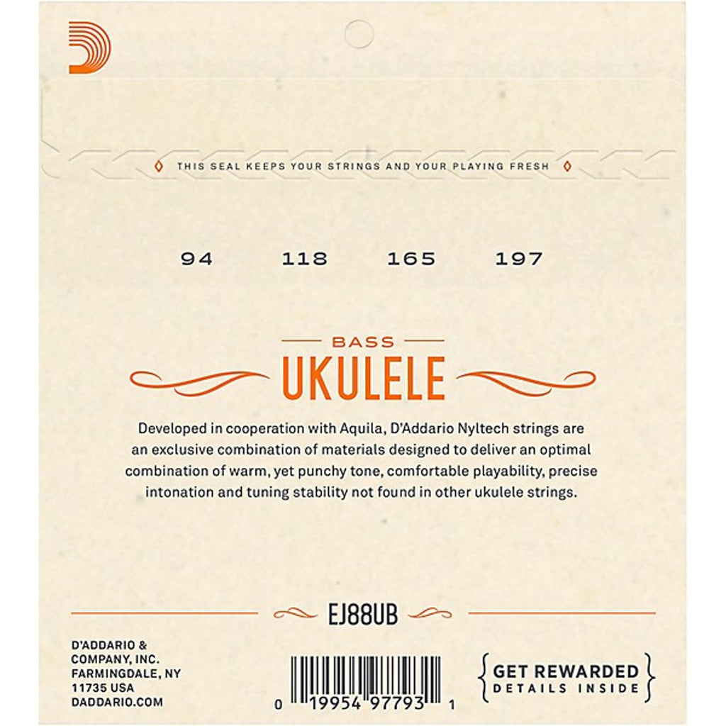 D'Addario EJ88UB Nyltech Ukulele Bass Strings