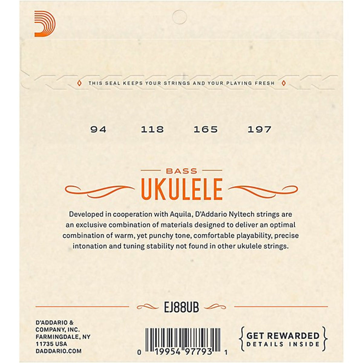 D'Addario EJ88UB Nyltech Ukulele Bass Strings