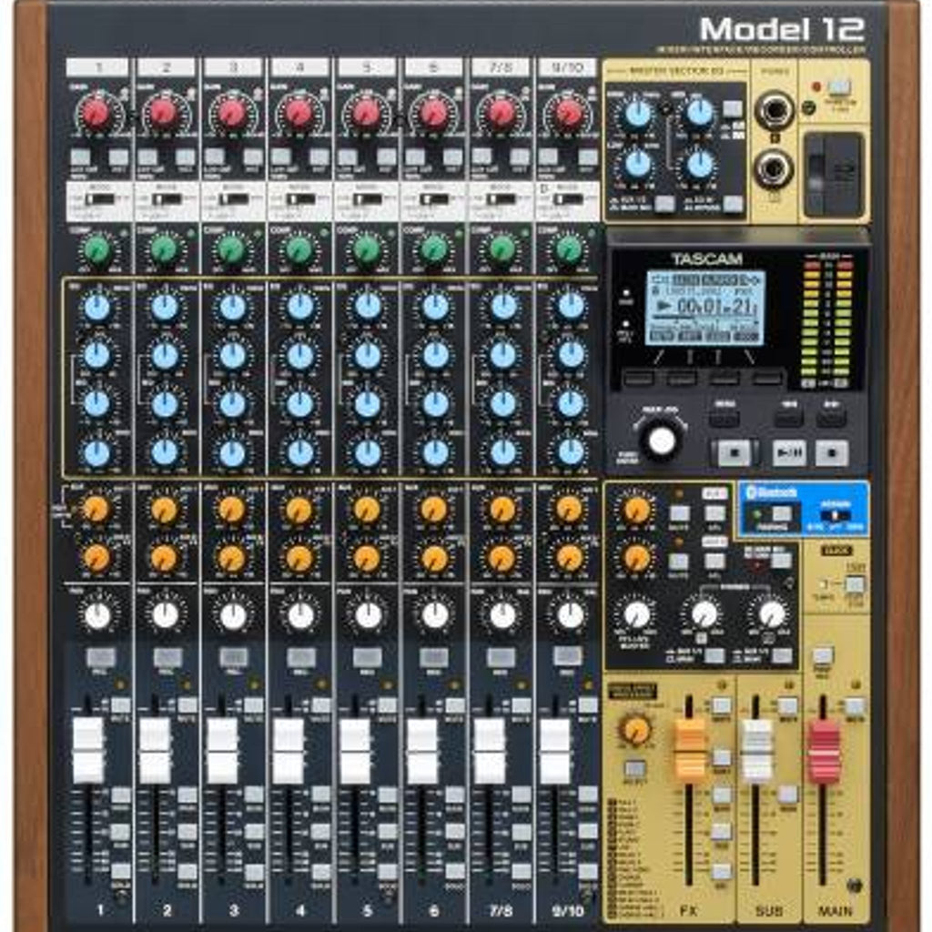 Tascam Model 12 All-In-One Production Mixer USB Audio Interface Multitrack Recorder - pre-owned.