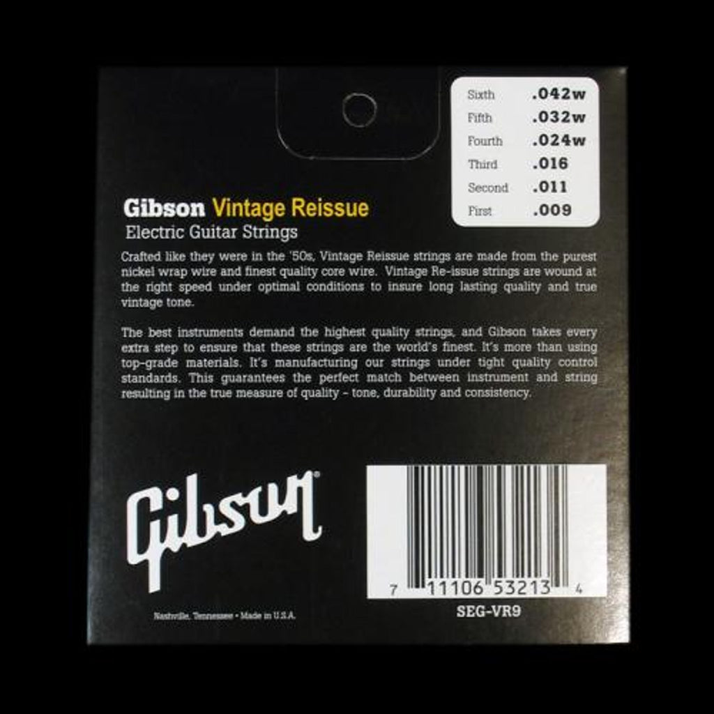 Gibson SEG-VR9 Nickel Electric Guitar Strings - 9-42