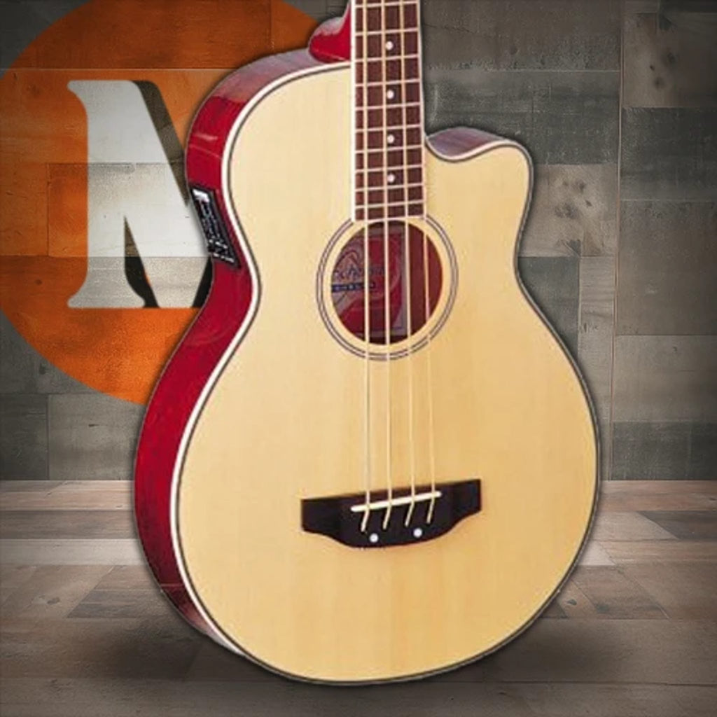Oscar Schmidt OB100N-a-U Acoustic Bass Guitar Natural Spruce