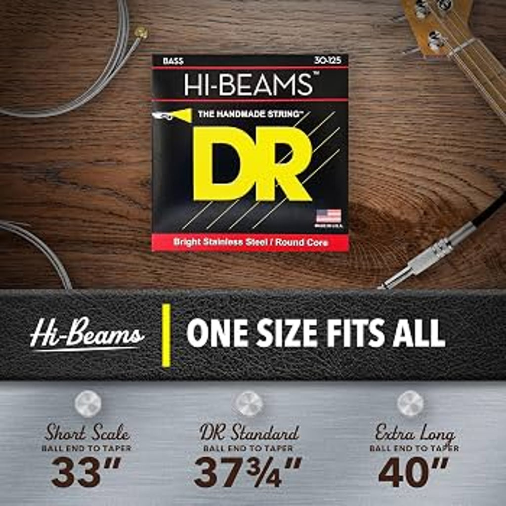 DR HI-BEAM Stainless Steel Bass Strings 45-105 Medium